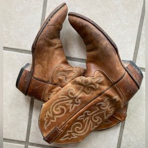 Vintage Justin 2252 Tan / Brown Leather Western Cowboy Boots - US men’s 9